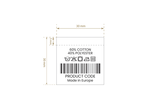 Tekstilne etikete za održavanje odjeće Barcode Model TC-M188