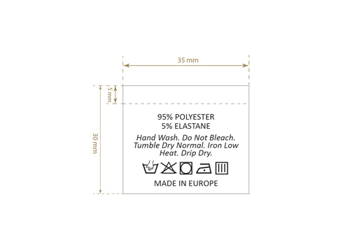 Tekstilne etikete za održavanje odjeće Model TC-M194