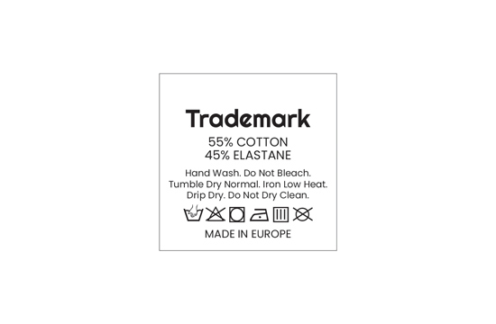 Tekstilne etikete za održavanje odjeće Model TC-M399