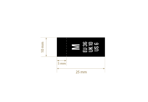 Tekstilna etiketa s veličinom Model TC-M228