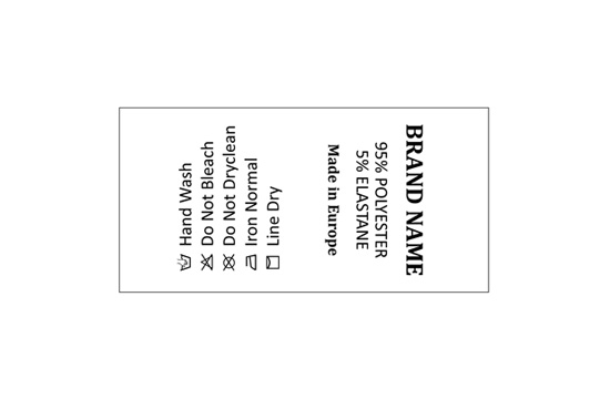 Tekstilne etikete za održavanje odjeće Model TC-M24