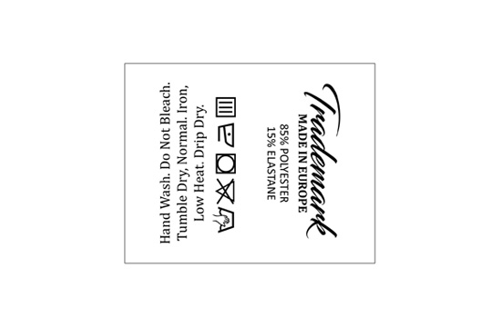 Tekstilne etikete za održavanje odjeće Model TC-M334