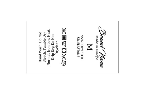 Tekstilne etikete za održavanje odjeće Model TC-M336