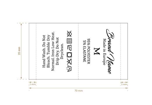 Tekstilne etikete za održavanje odjeće Model TC-M336