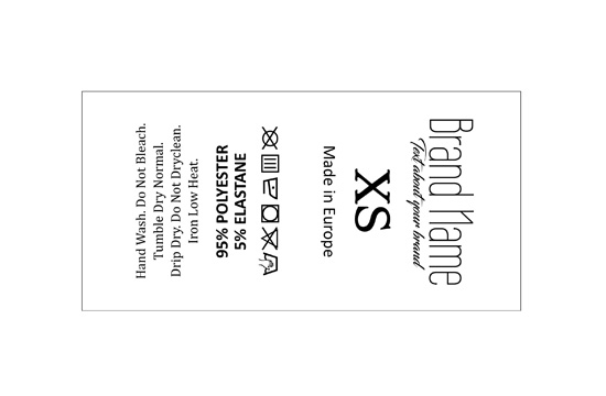 Tekstilne etikete za održavanje odjeće Model TC-M337