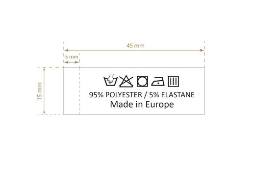 Tekstilne etikete za održavanje odjeće Model TC-M407